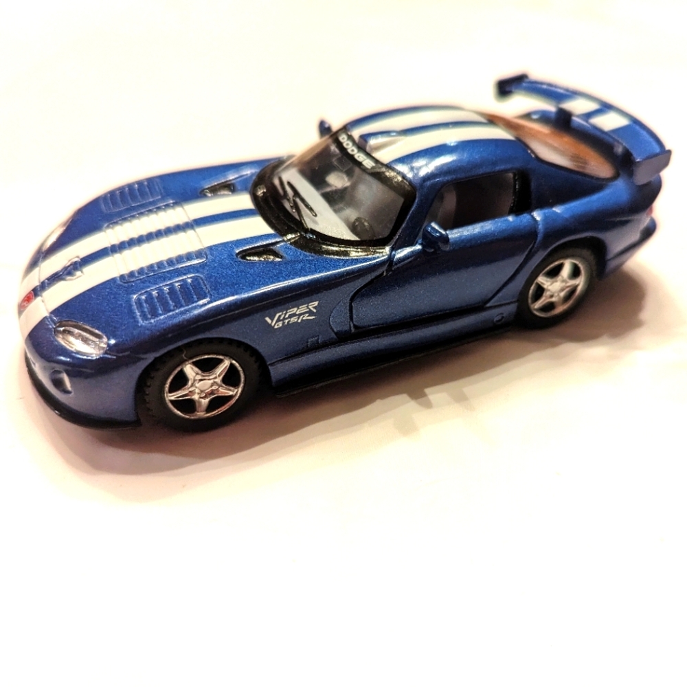 1996 Dodge Viper Blue Die Cast Toy Car 7" 🔥 Vintage 1:36